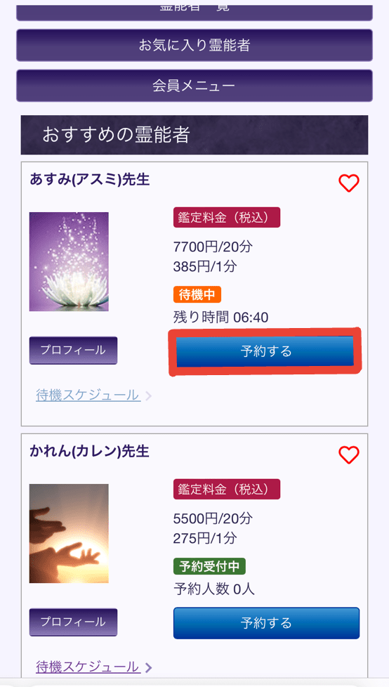 電話占い紫苑 鑑定予約