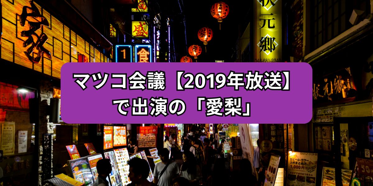 マツコ会議【2019年放送】 で出演の「愛梨」