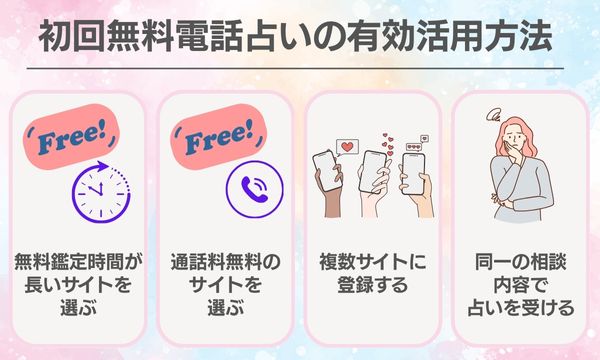 初回無料電話占いの有効活用方法