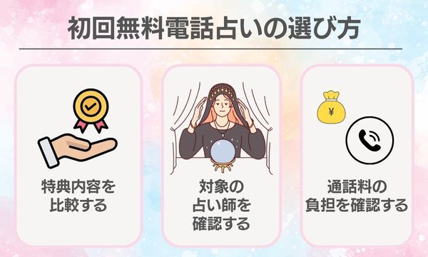 初回無料電話占いの選び方