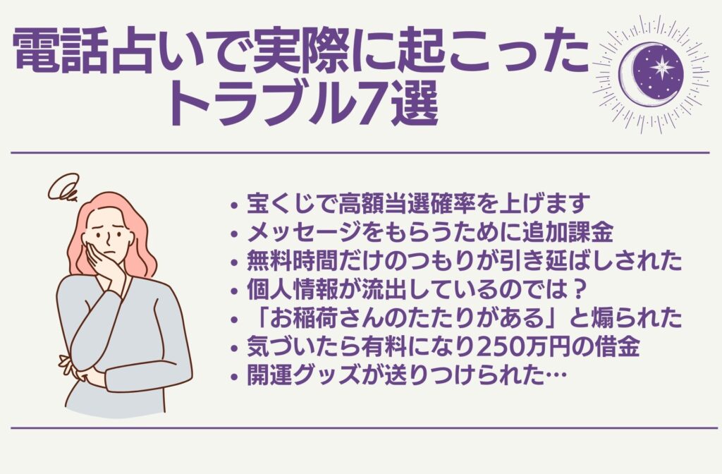 電話占いで実際に起こったトラブル7選