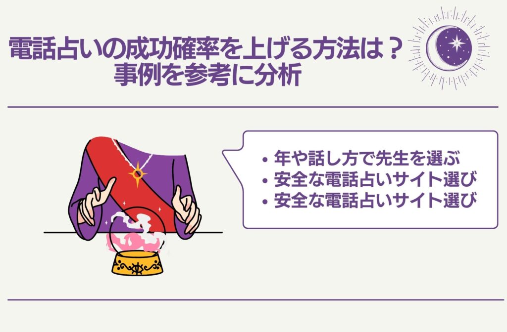 電話占いの成功確率を上げる方法は？事例を参考に分析
