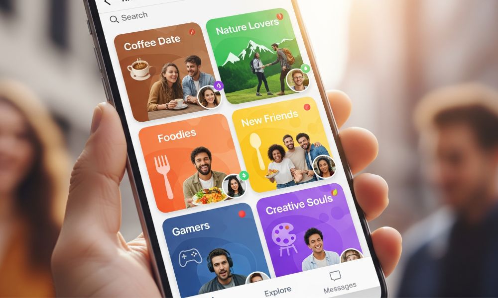 ティンダーのExplore機能のイメージ画像