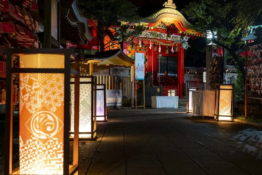 江島神社のライトアップ