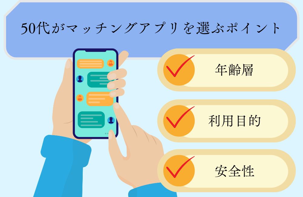 50代のマッチングアプリの選び方
