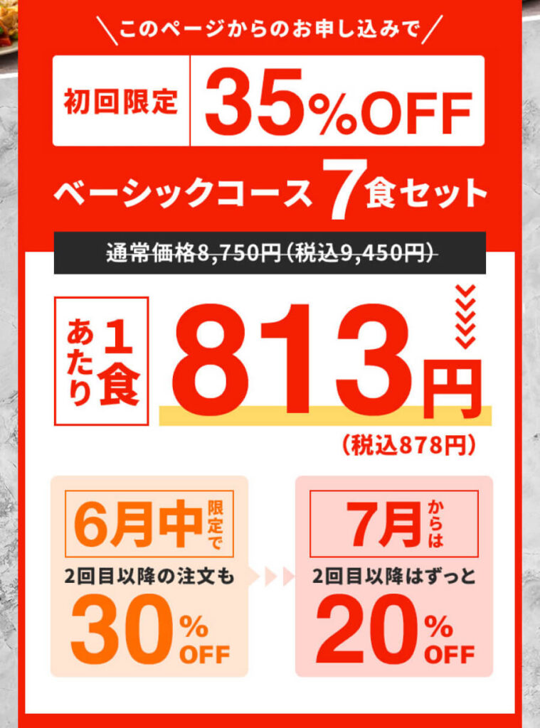 筋肉食堂のベーシックコースのキャンペーン