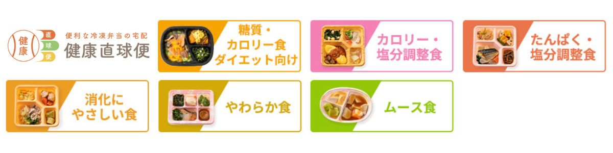 健康直球便の制限食ラインナップ