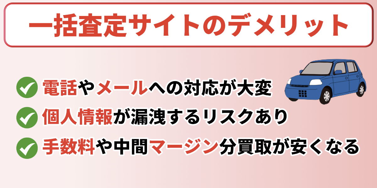 車 一括査定 デメリット