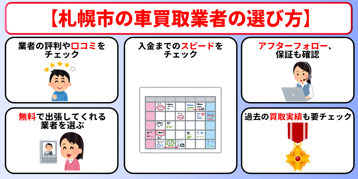 札幌市 車買取 選び方