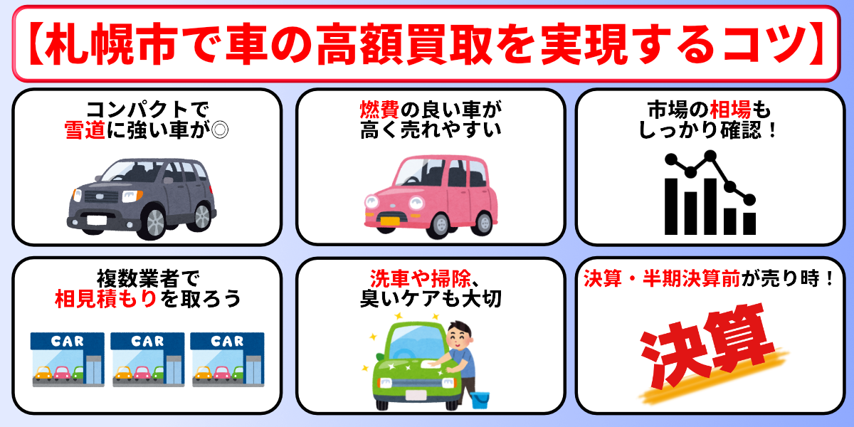 札幌市 車買取 高額 コツ