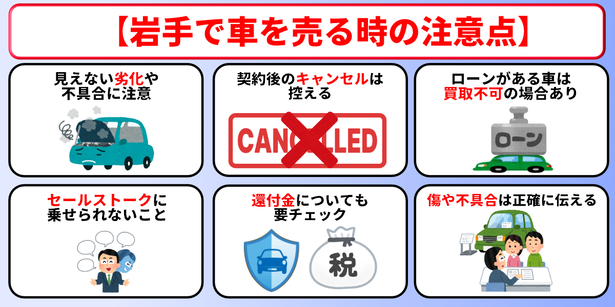 車買取 岩手県 トラブル 注意点