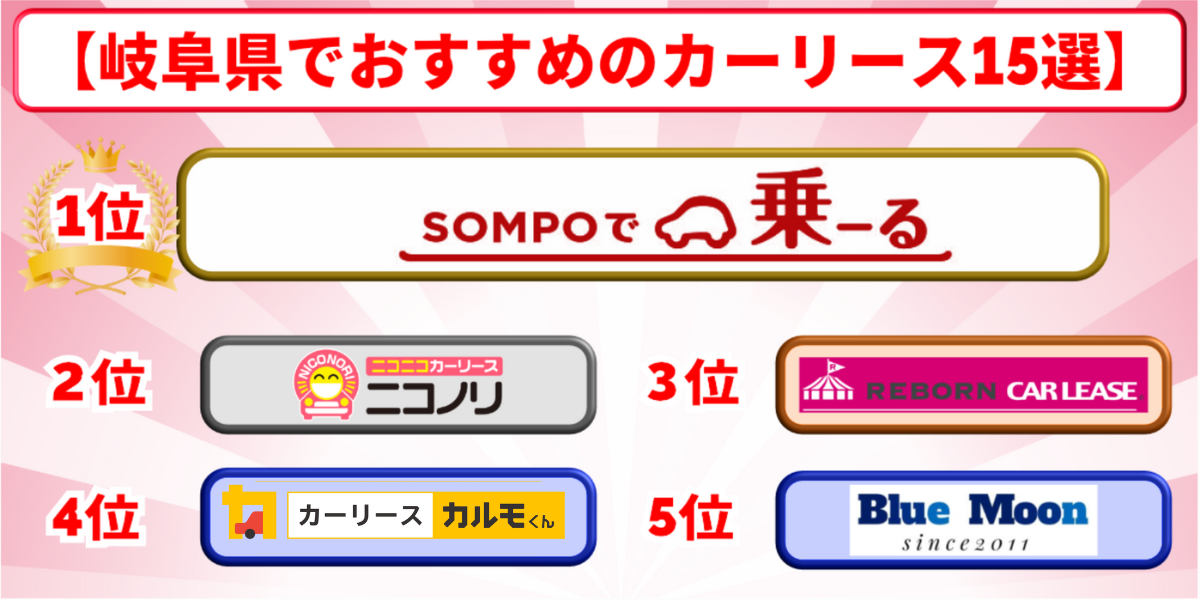 岐阜 カーリース おすすめ ランキング