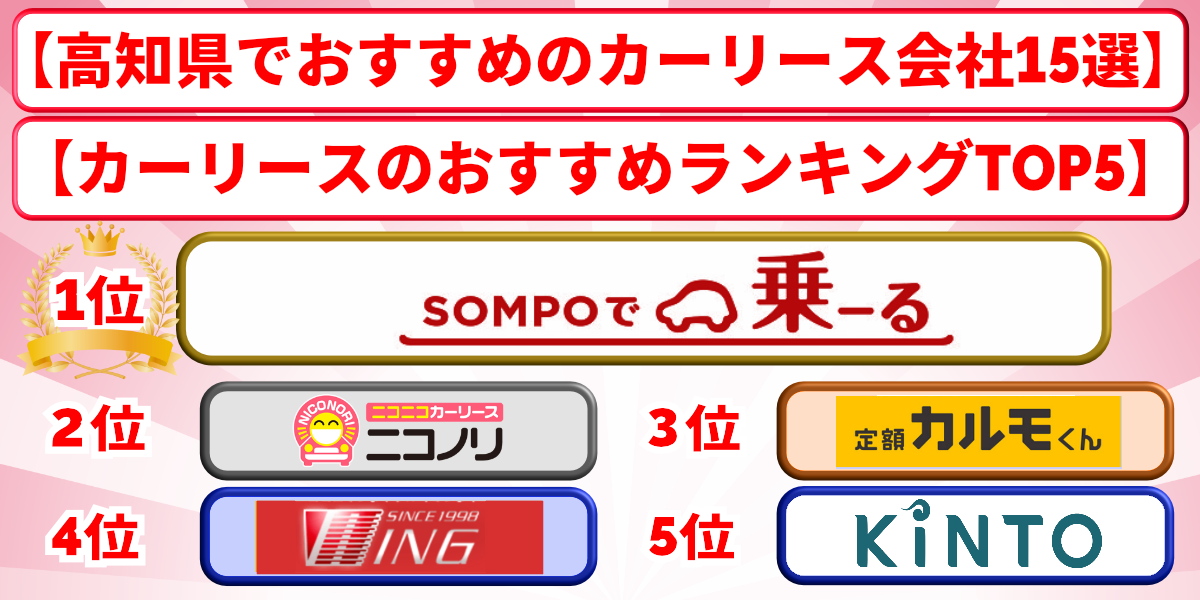 高知 カーリース おすすめ ランキング