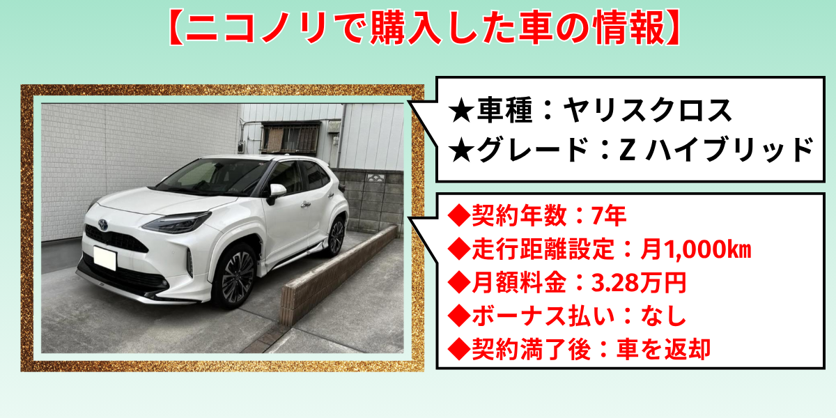 ニコノリ 評判 体験談 車両情報