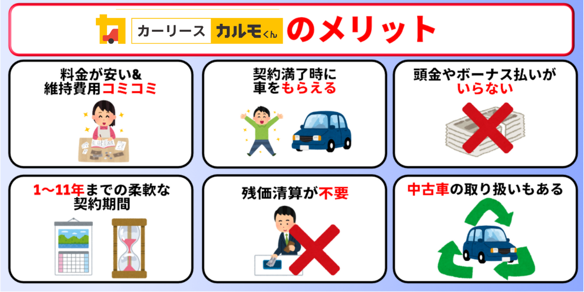 カーリースカルモくん 評判 口コミ メリット