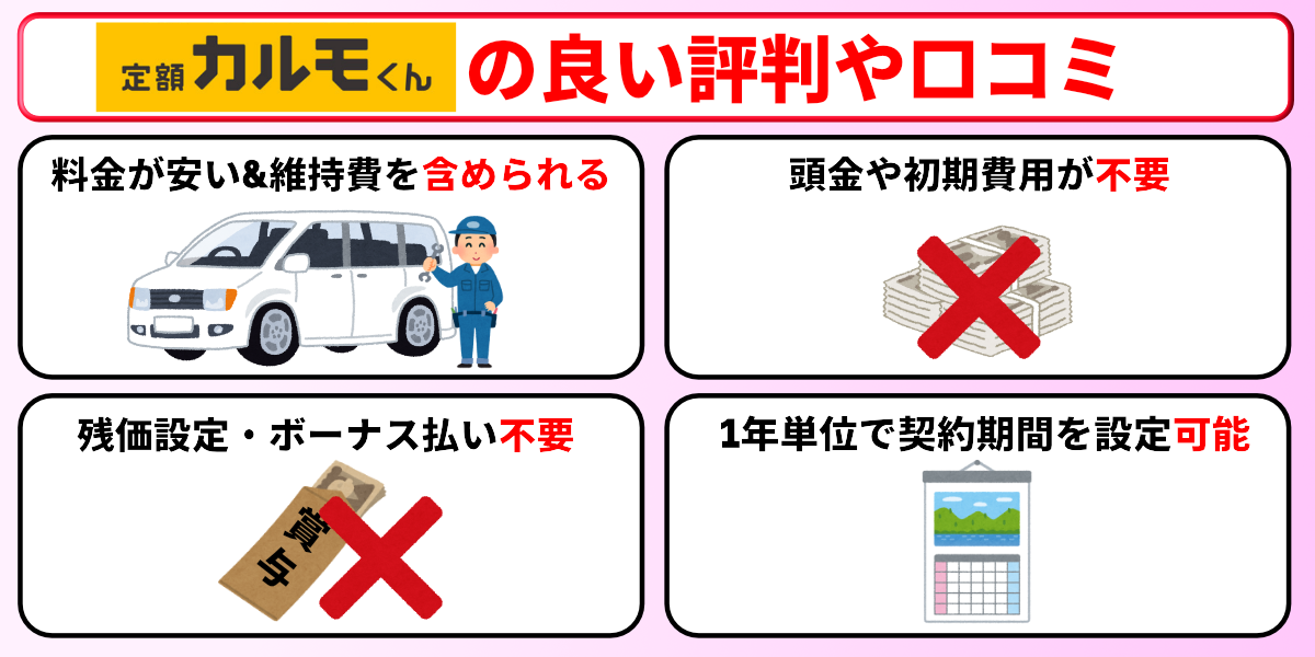定額カルモくん 良い評判 良い口コミ