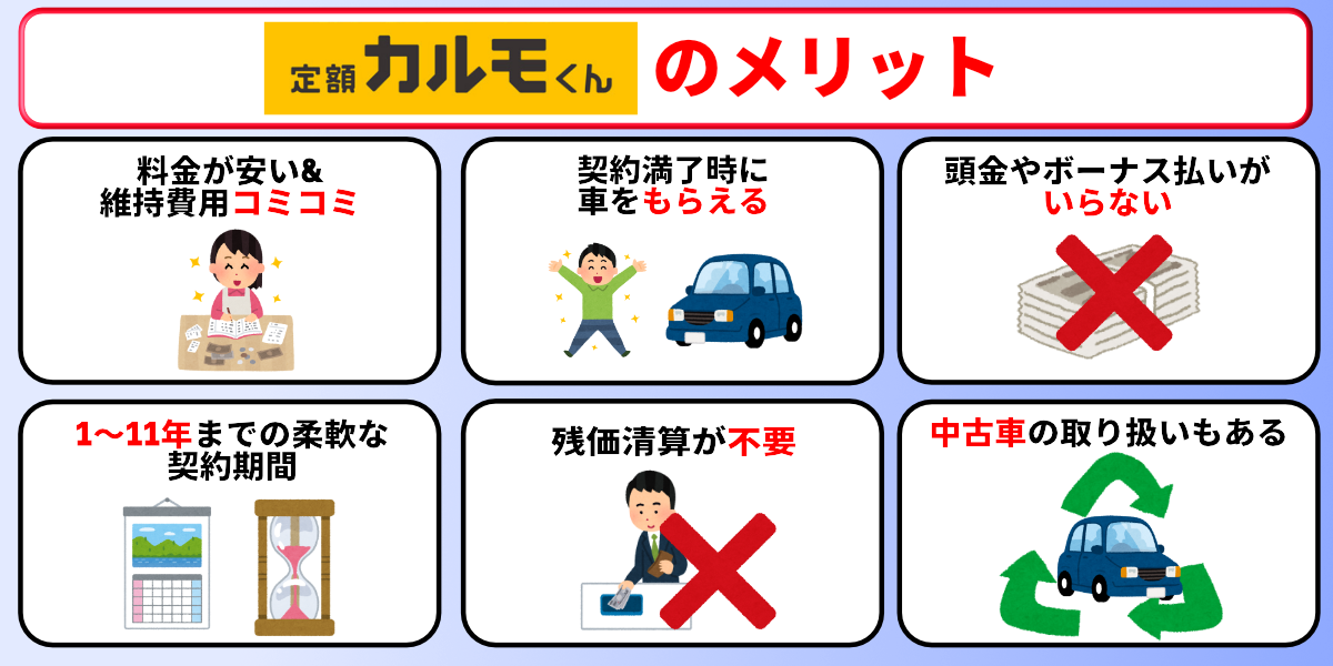 定額カルモくん 評判 口コミ
メリット
