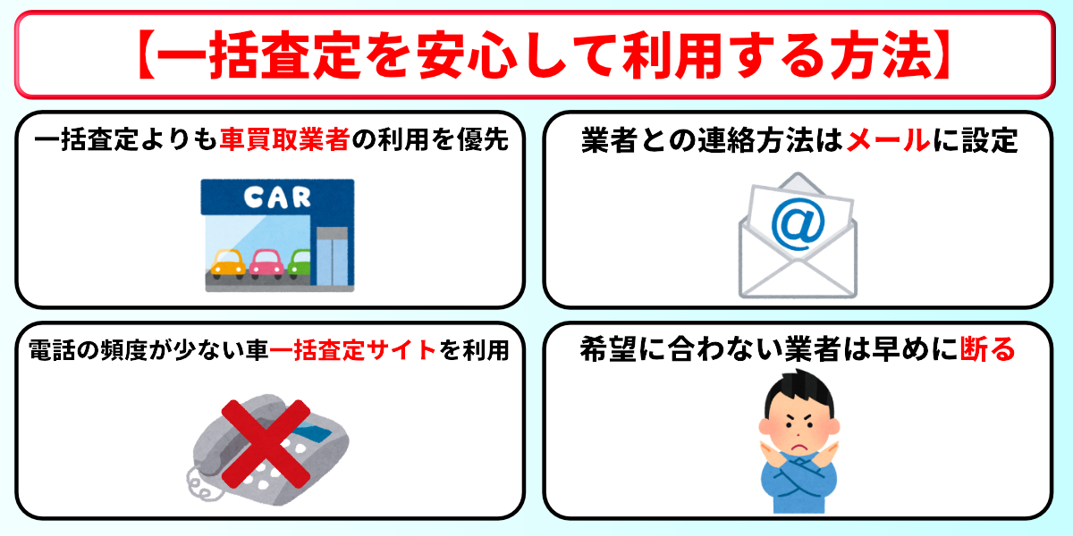 車　一括査定　やめたほうがいい　対処法