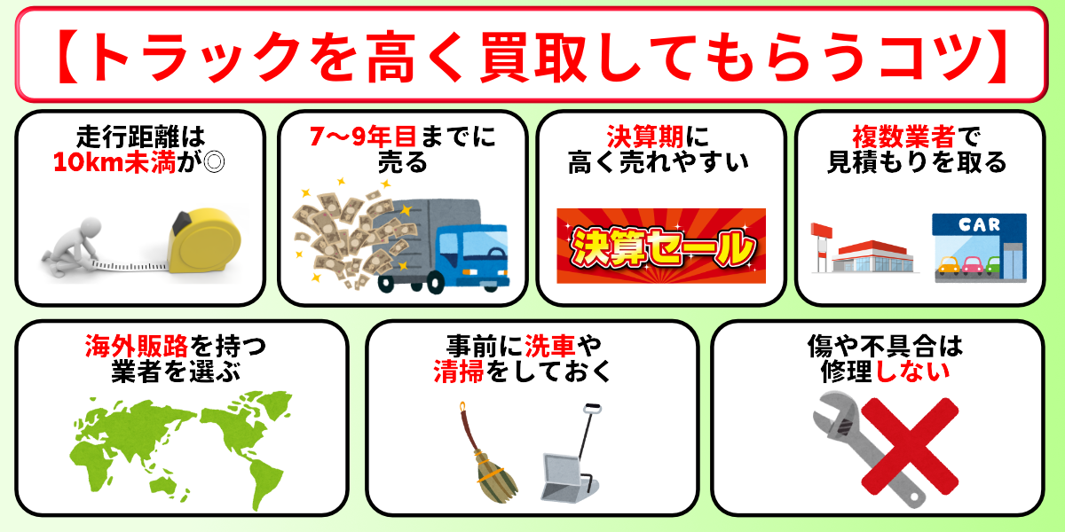 トラック 買取 高く売る コツ