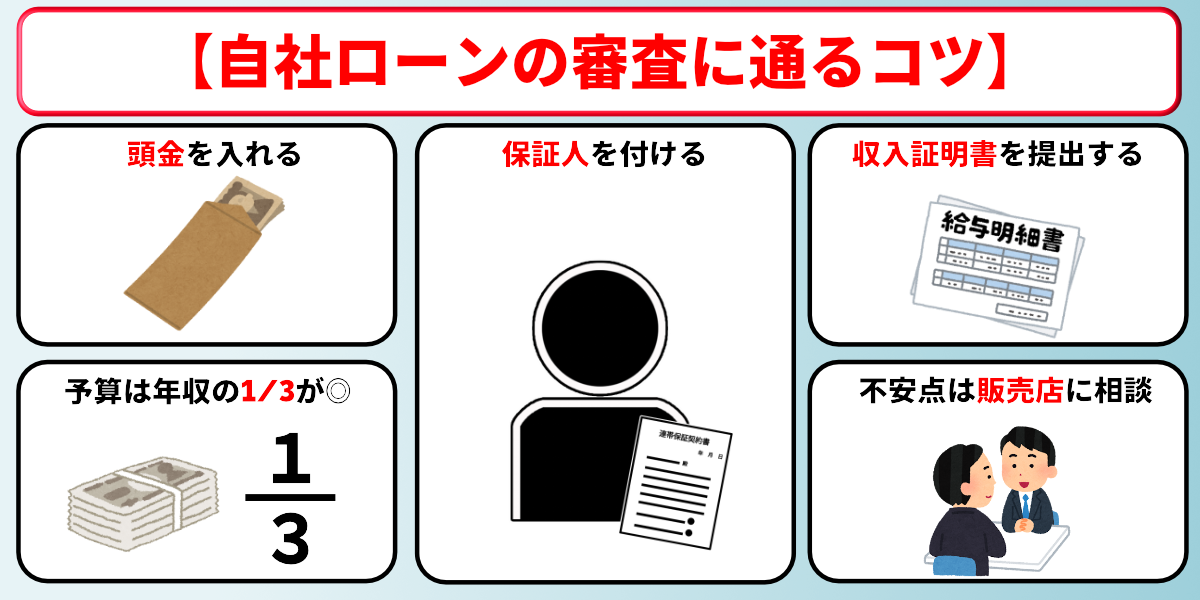 自社ローン 通らない人 通るコツ