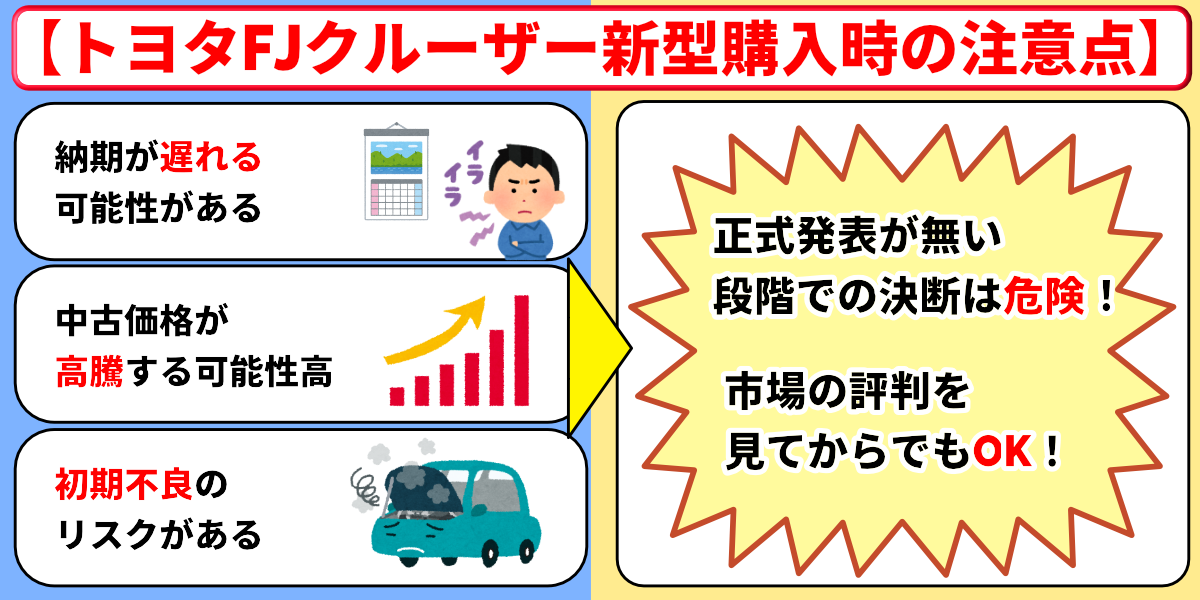 トヨタfjクルーザー 新型 注意点