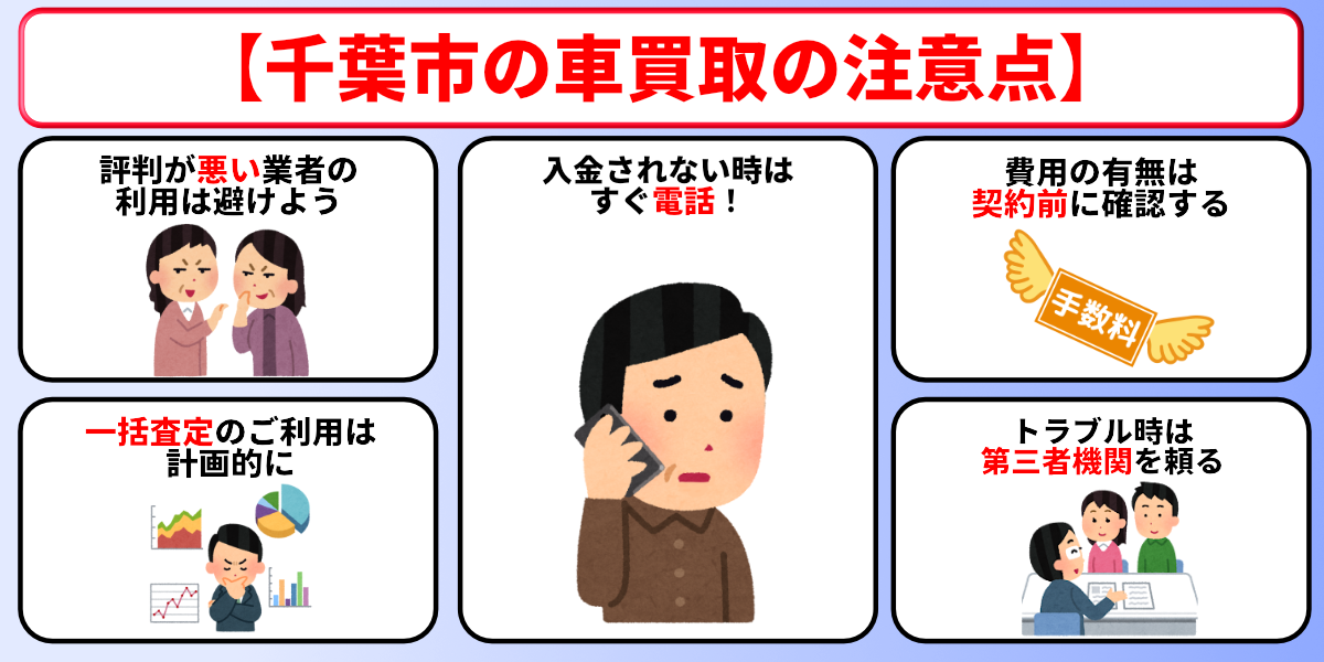 車買取 千葉市 トラブル 注意点