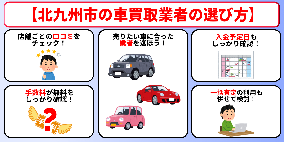 車買取 北九州市 業者 選び方