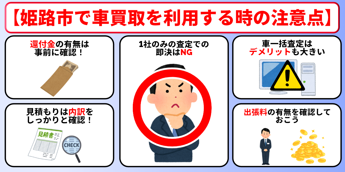 姫路市　車買取　注意点