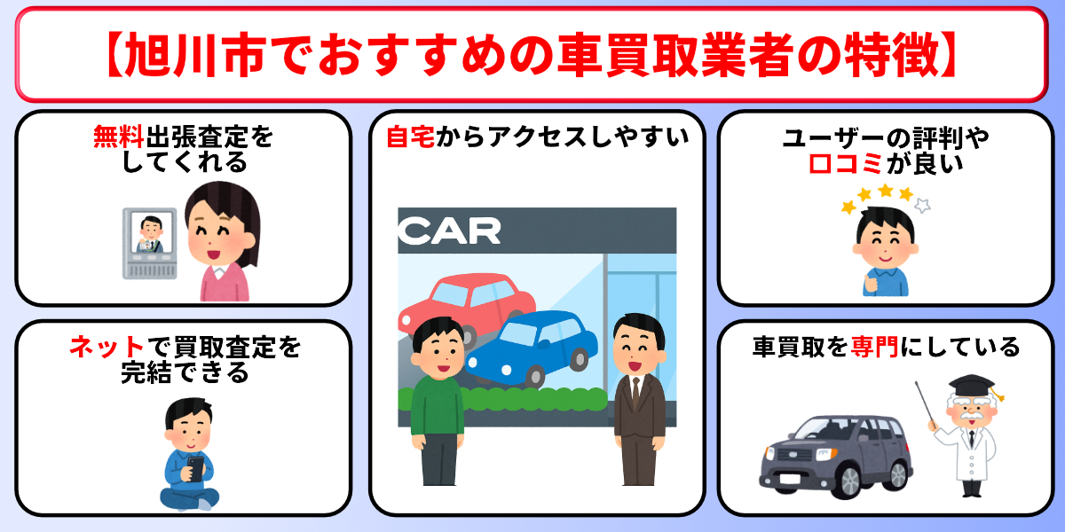 旭川市　車買取　業者選び　ポイント