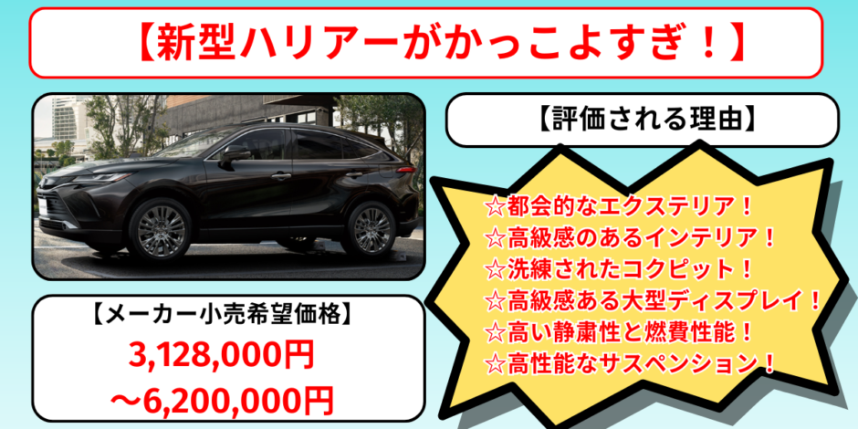 新型ハリアー かっこよすぎ