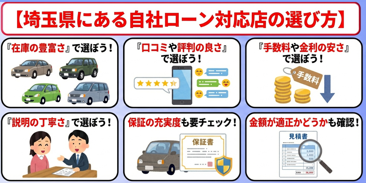 自社ローン　埼玉県　優良店　選び方
