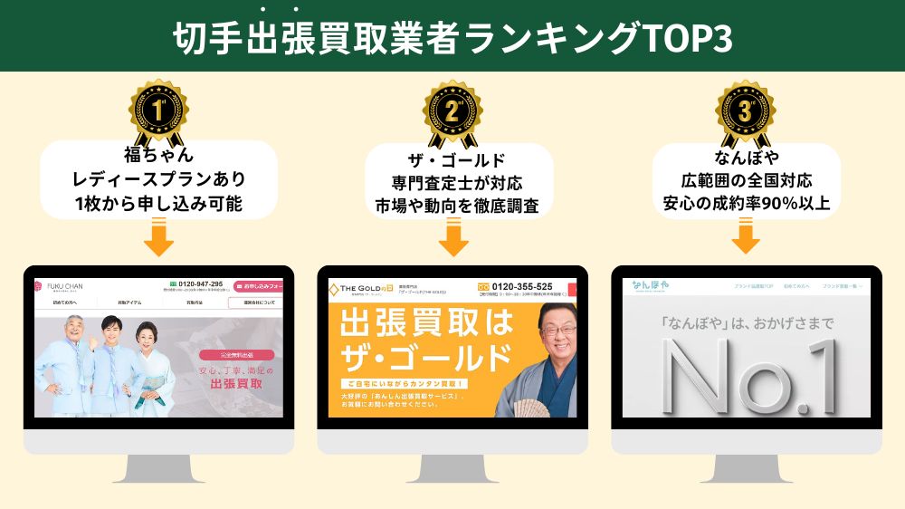 切手出張買取おすすめ業者ランキング3選