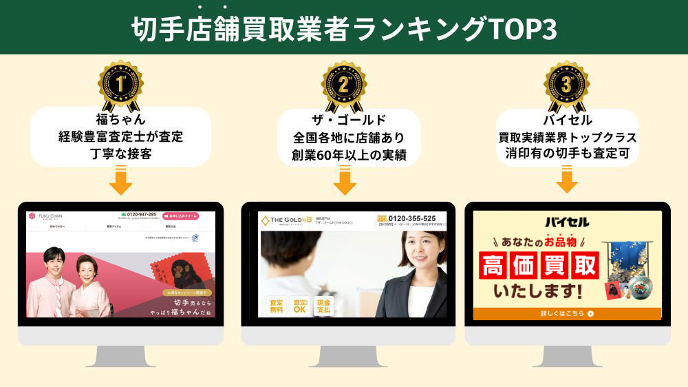 切手買取業社ランキングTOP3