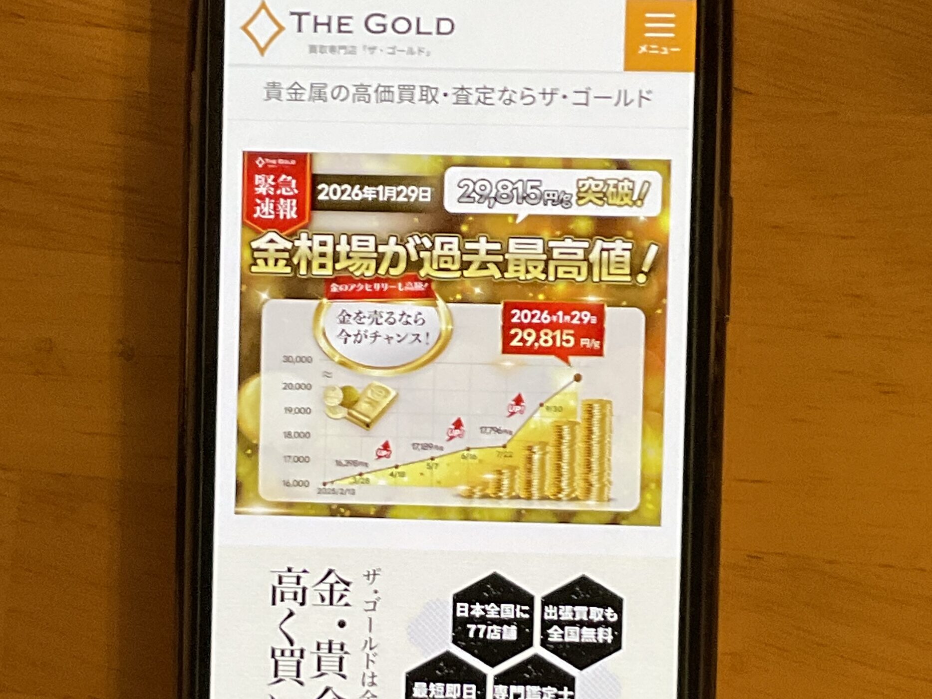 貴金属買取　ザ・ゴールド