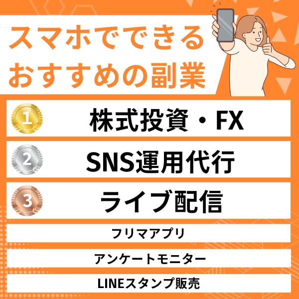 スマホでできるおすすめの稼げる副業