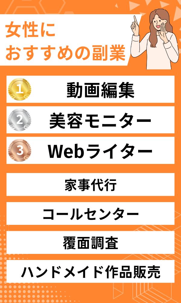 女性におすすめの稼げる副業