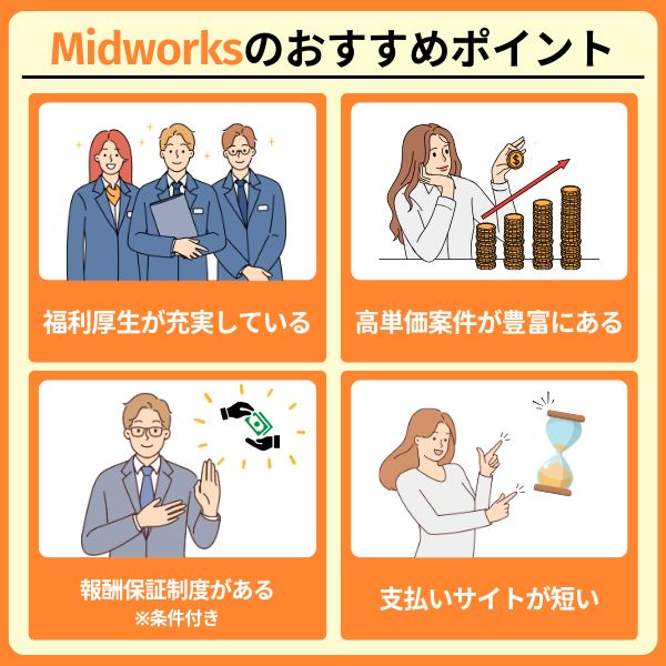 Midworksのおすすめポイント