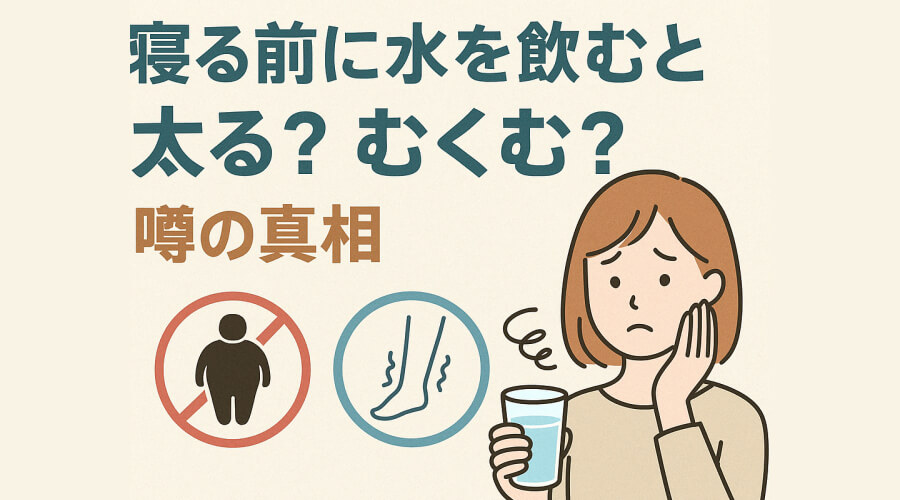 寝る前の水を飲むと太る?むくむ?