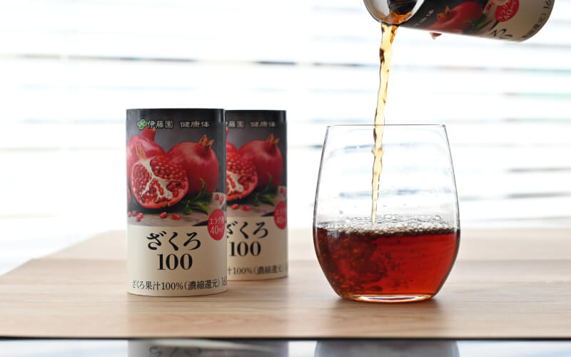 ざくろジュースのざくろ100%の画像
