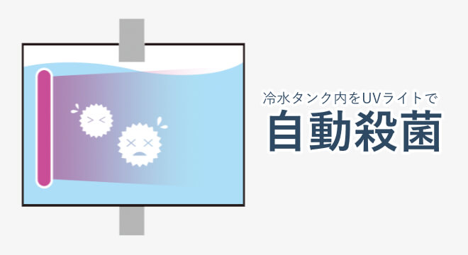 ロッカの自動殺菌機能