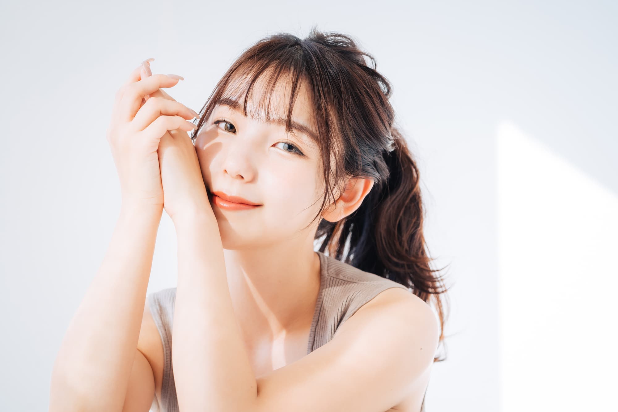 笑顔の女性