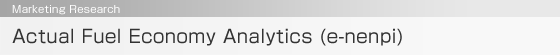 Actual Fuel Economy Analytics(e-nenpi)