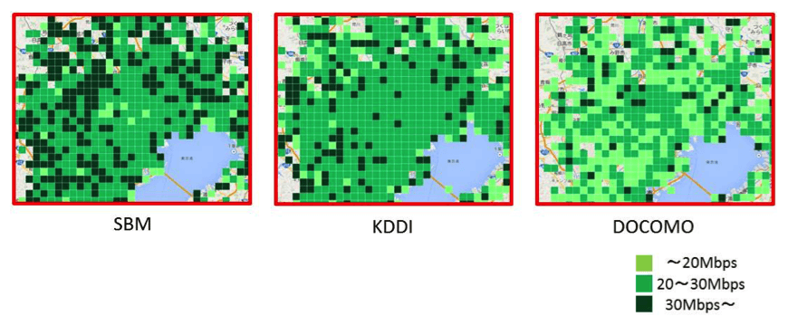 参考図：2.5kmメッシュ 東京周辺の分布