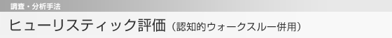 ヒューリスティック評価（エキスパートレビュー）　調査・分析手法